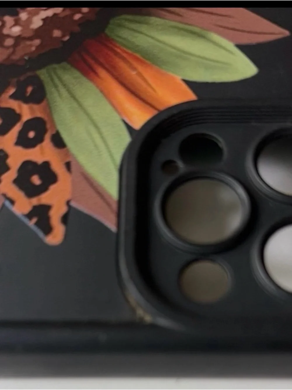 Sunflower Leopard Print Black IPhone 12 ProMax Case - Unbranded